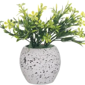 اناء زرع ، بلاستيك فخار - ابيض اسود