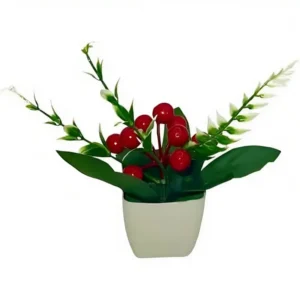 إناء زرع بلاستيك 10×5 سم - أبيض أخضر